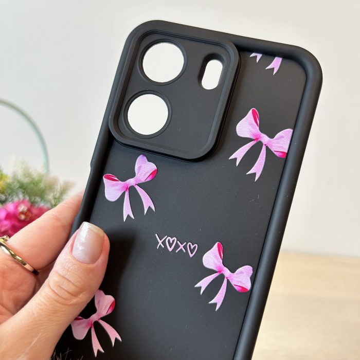 Чехол для xiaomi redmi 13c 4g силиконовый с рисунком TPU Pictures Case черный с бантиками - Зображення 5