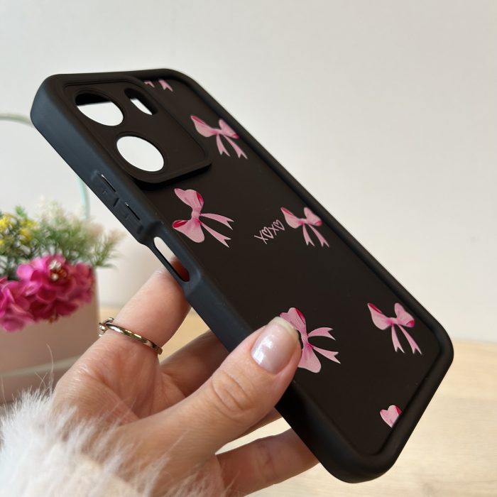 Чехол для xiaomi redmi 13c 4g силиконовый с рисунком TPU Pictures Case черный с бантиками - Зображення 7