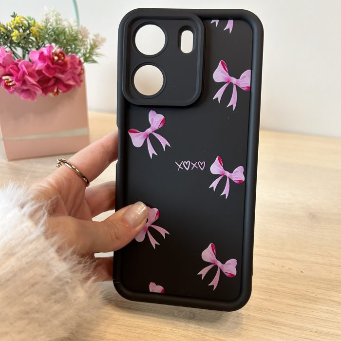 Чехол для xiaomi redmi 13c 4g силиконовый с рисунком TPU Pictures Case черный с бантиками - Зображення 8