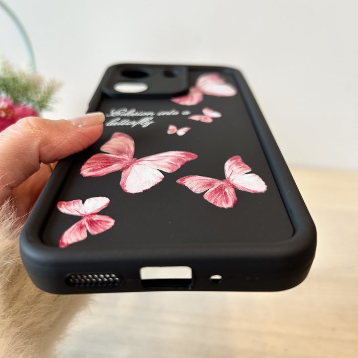 Чохол для xiaomi redmi 13c 4g силіконовий з малюнком TPU Pictures Case чорний з метеликами - Зображення 7