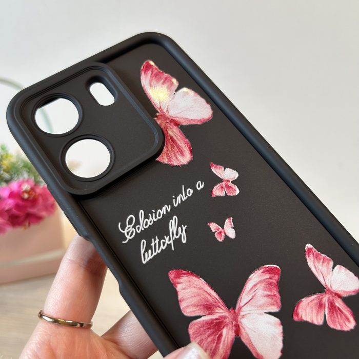 Чохол для xiaomi redmi 13c 4g силіконовий з малюнком TPU Pictures Case чорний з метеликами - Зображення 8