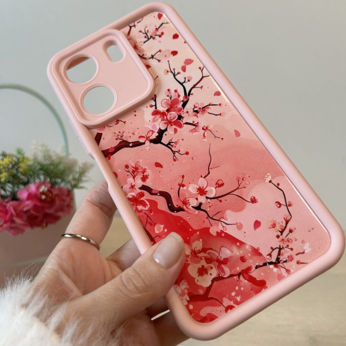 Чохол для xiaomi redmi 13c 4g силіконовий з малюнком TPU Pictures Case пудровий із сакурою - Зображення 3