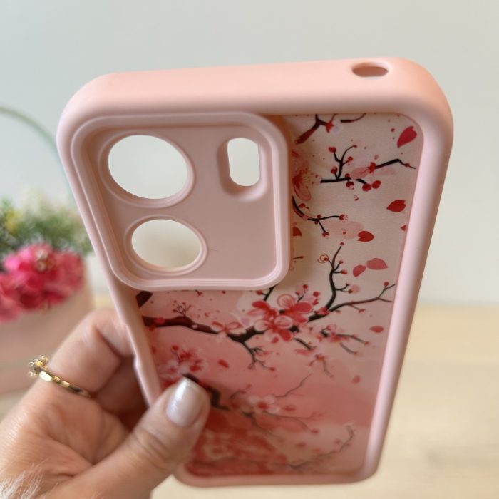 Чохол для xiaomi redmi 13c 4g силіконовий з малюнком TPU Pictures Case пудровий із сакурою - Зображення 6