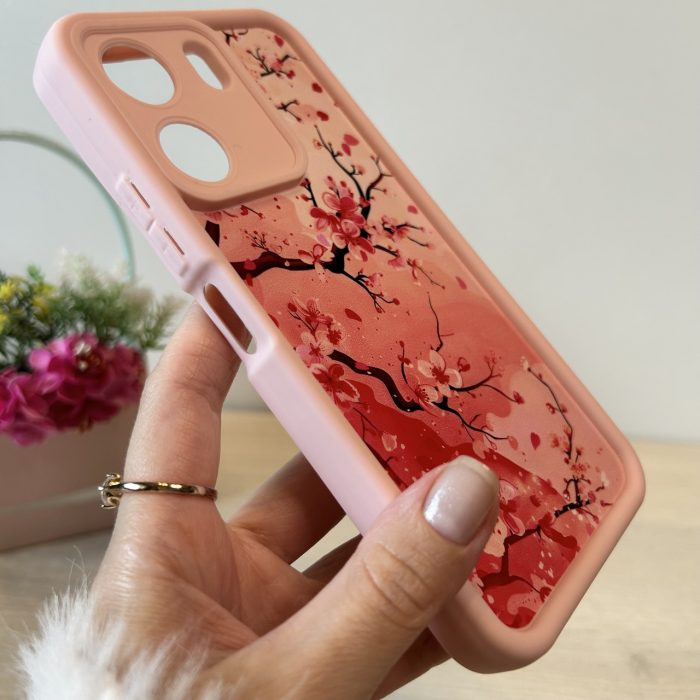 Чохол для xiaomi redmi 13c 4g силіконовий з малюнком TPU Pictures Case пудровий із сакурою - Зображення 4