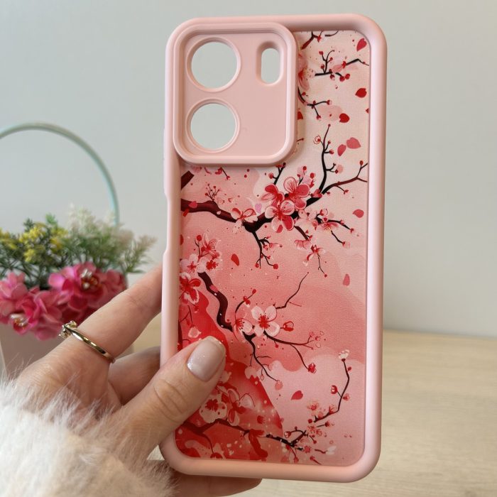Чохол для xiaomi redmi 13c 4g силіконовий з малюнком TPU Pictures Case пудровий із сакурою - Зображення 2
