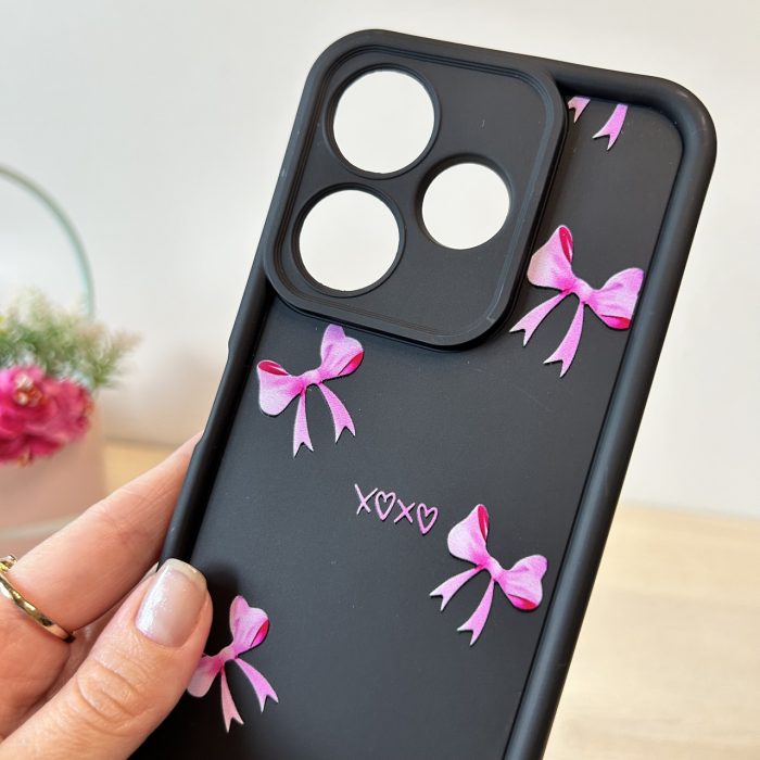 Чехол для Xiaomi redmi 13 4g силиконовый с рисунком TPU Pictures Case черный с бантиками - Зображення 9