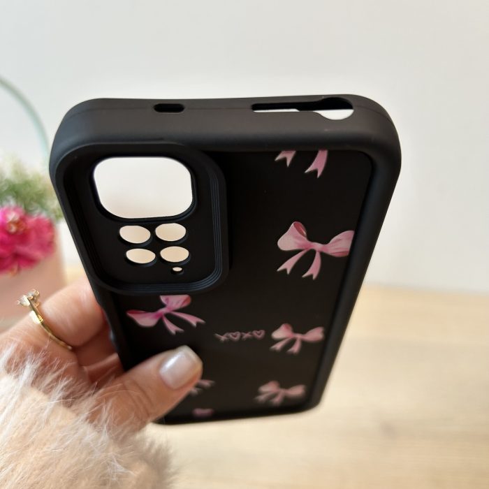 Чехол для xiaomi redmi Note 11 4g / Note 11s силиконовый с рисунком TPU Pictures Case черный с бантиками - Зображення 8