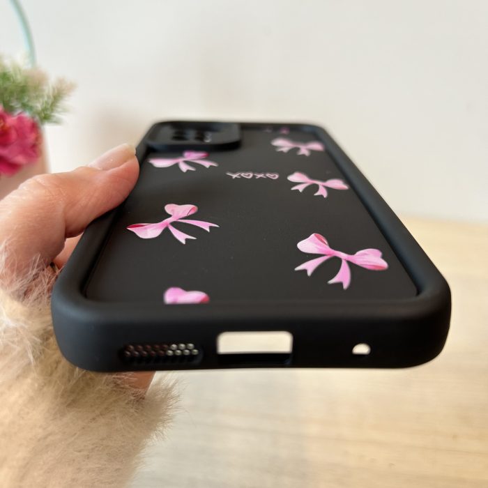 Чехол для xiaomi redmi Note 11 4g / Note 11s силиконовый с рисунком TPU Pictures Case черный с бантиками - Зображення 9