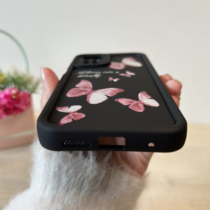 Чохол для xiaomi redmi Note 11 4g / Note 11s силіконовий з малюнком TPU Pictures Case чорний з метеликами - Зображення 9