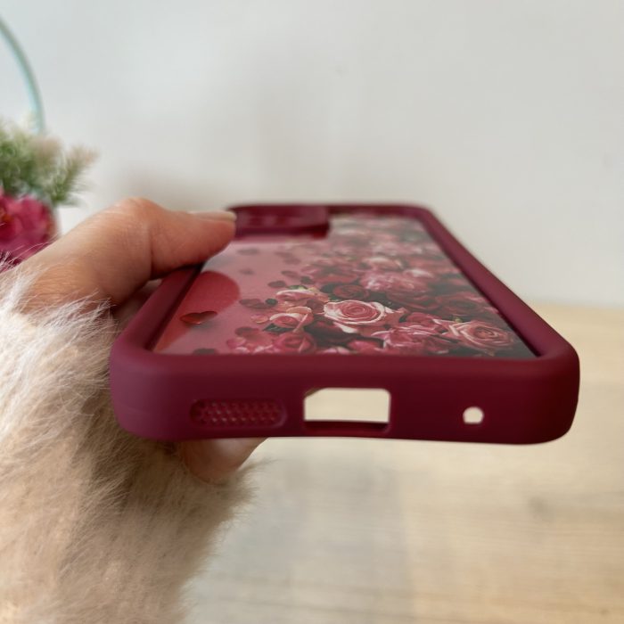 Чохол для xiaomi redmi Note 11 4g / Note 11s силіконовий з малюнком TPU Pictures Case бордо з трояндами - Зображення 9