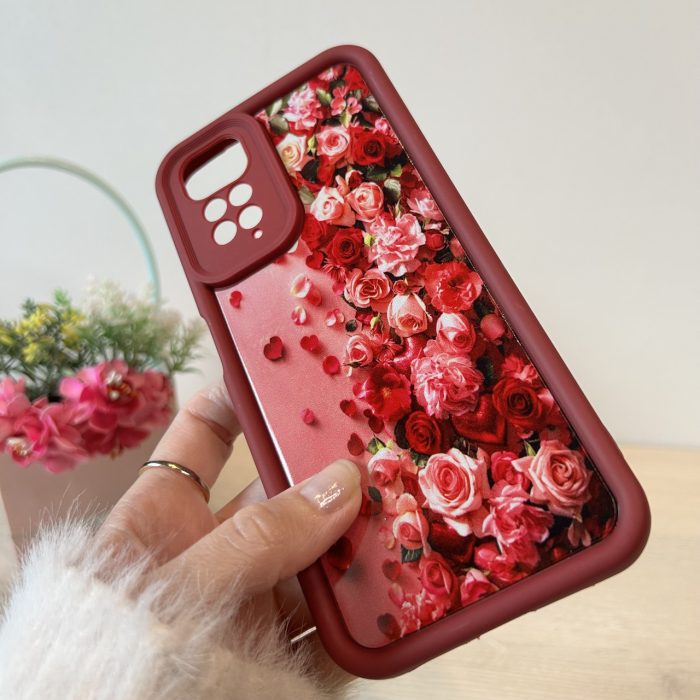 Чохол для xiaomi redmi Note 11 4g / Note 11s силіконовий з малюнком TPU Pictures Case бордо з трояндами - Зображення 6