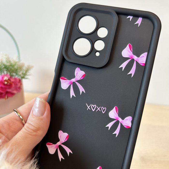 Чехол на xiaomi redmi Note 12 4g силиконовый с рисунком TPU Pictures Case черный с бантиками - Зображення 6