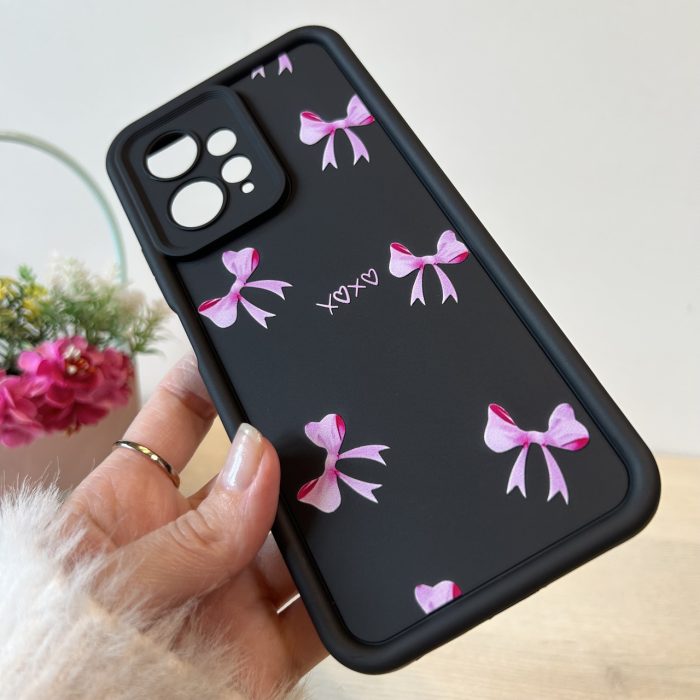 Чехол на xiaomi redmi Note 12 4g силиконовый с рисунком TPU Pictures Case черный с бантиками - Зображення 5