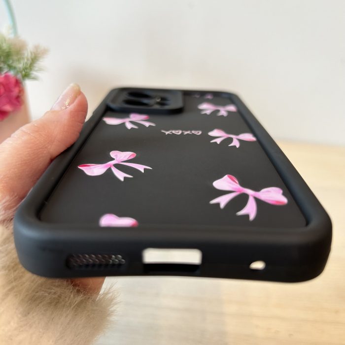 Чехол на xiaomi redmi Note 12 4g силиконовый с рисунком TPU Pictures Case черный с бантиками - Зображення 8