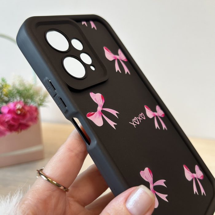Чехол на xiaomi redmi Note 12 4g силиконовый с рисунком TPU Pictures Case черный с бантиками - Зображення 7