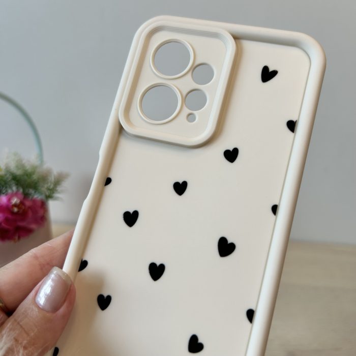 Чохол на xiaomi redmi Note 12 4g силіконовий з малюнком TPU Pictures Case білий із сердечками - Зображення 7