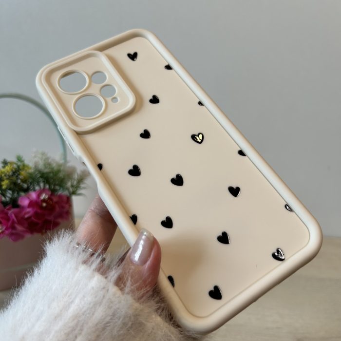 Чохол на xiaomi redmi Note 12 4g силіконовий з малюнком TPU Pictures Case білий із сердечками - Зображення 4