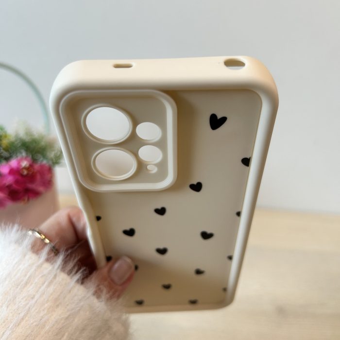 Чохол на xiaomi redmi Note 12 4g силіконовий з малюнком TPU Pictures Case білий із сердечками - Зображення 8