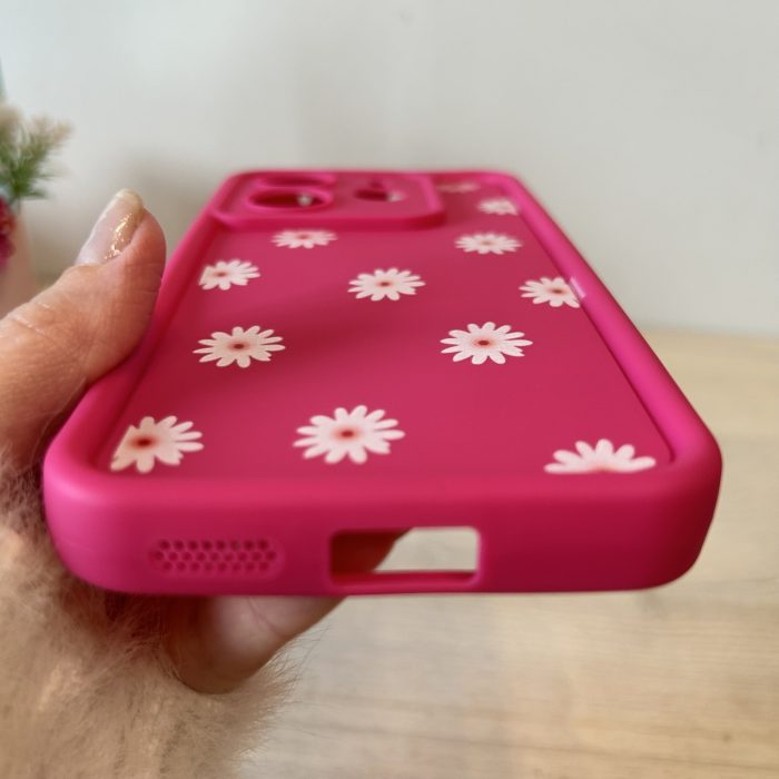 Чехол для Xiaomi redmi Note 14 4g силиконовый с рисунком TPU Pictures Case розовый с ромашками - Зображення 5