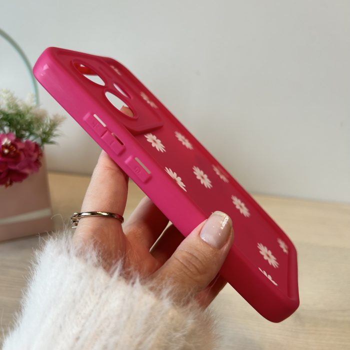 Чехол для Xiaomi redmi Note 14 4g силиконовый с рисунком TPU Pictures Case розовый с ромашками - Зображення 9