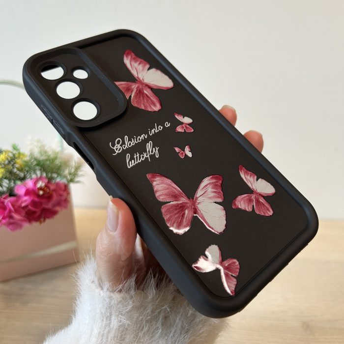 Чохол для Samsung a25 5g силіконовий з малюнком TPU Pictures Case чорний з метеликами - Зображення 4