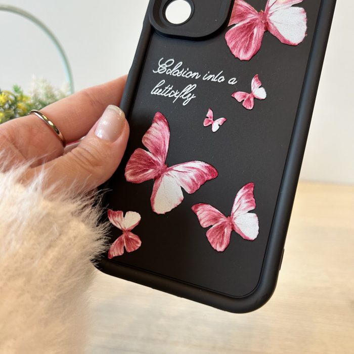 Чохол на Samsung A26 5g силіконовий з малюнком TPU Pictures Case чорний з метеликами - Зображення 5
