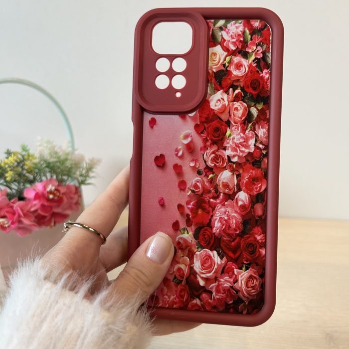 Чохол для xiaomi redmi Note 12 pro 4g силіконовий з малюнком TPU Pictures Case бордо з трояндами - Зображення 2