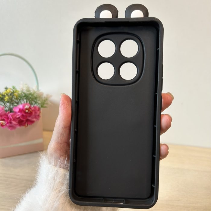 Чохол для xiaomi redmi Note 14 pro 4g силіконовий з 3d-наклейками та вушками Silicone Cover Full Camera (чорний) - Зображення 8
