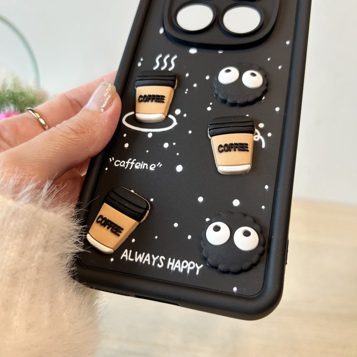 Чохол для xiaomi redmi Note 14 pro 4g силіконовий з 3d-наклейками та вушками Silicone Cover Full Camera (чорний) - Зображення 6