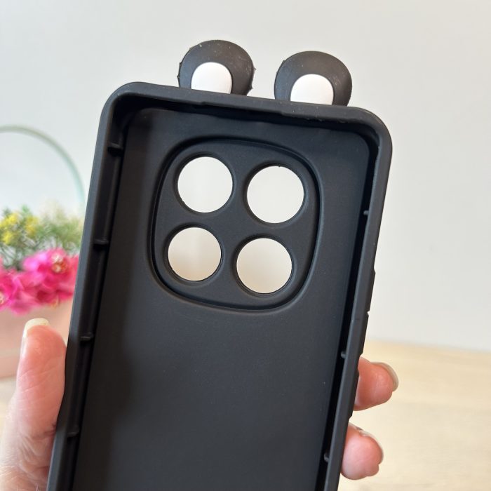 Чохол для xiaomi redmi Note 14 pro 4g силіконовий з 3d-наклейками та вушками Silicone Cover Full Camera (чорний) - Зображення 9