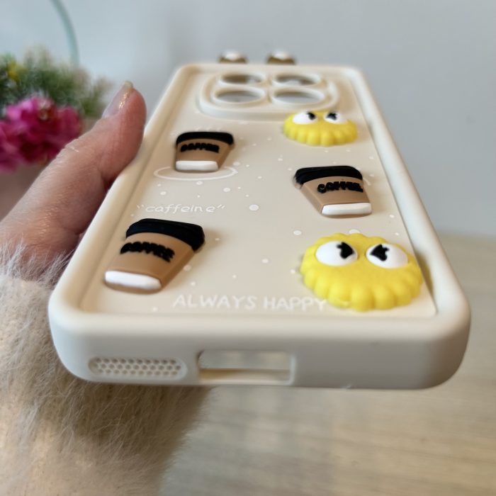 Чехол для xiaomi redmi Note 14 pro 4g силиконовый с 3d наклейками и ушками Silicone Cover (белый) - Зображення 8