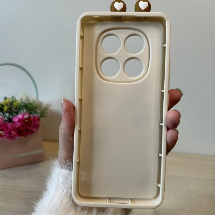 Чехол для xiaomi redmi Note 14 pro 4g силиконовый с 3d наклейками и ушками Silicone Cover (белый) - Зображення 10