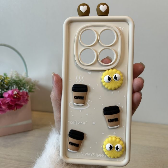 Чохол на xiaomi redmi Note 14 pro plus + 5g силіконовий дитячий з наклейками та вушками TPU Toys (білий) - Зображення 3