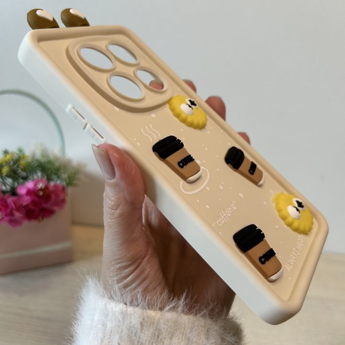 Чохол на xiaomi redmi Note 14 pro plus + 5g силіконовий дитячий з наклейками та вушками TPU Toys (білий) - Зображення 7