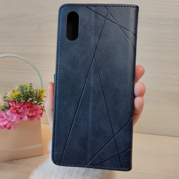Чохол для xiaomi redmi 9a книжка підставка з хлястиком і кишенями для карток LuxyryStyle синій - Зображення 2