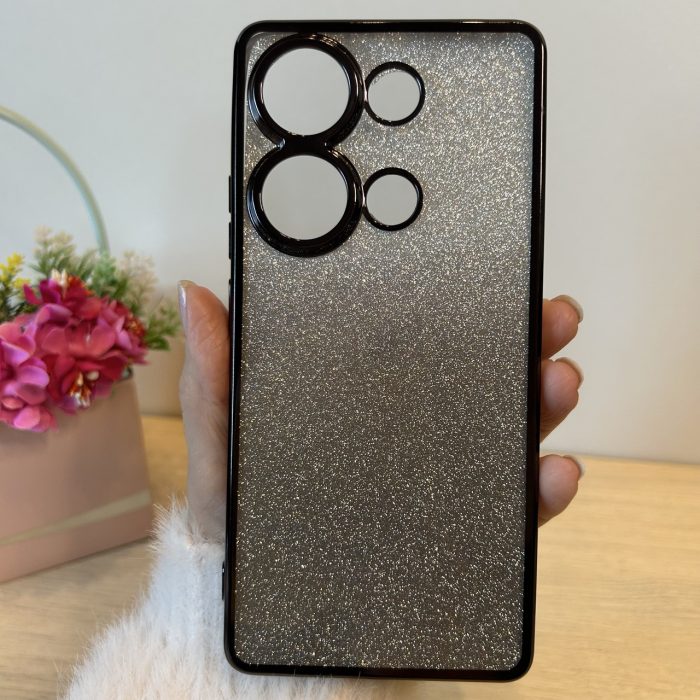Чохол на Poco m6 pro 4g силіконова жіноча накладка блискучий градієнт сірий - Зображення 2