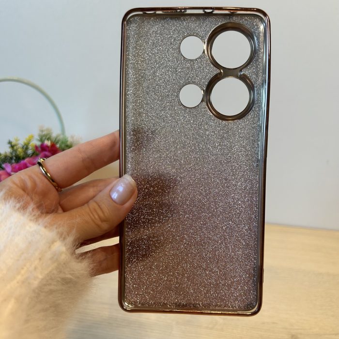 Чохол на Poco m6 pro 4g силіконова жіноча накладка блискучий градієнт фіолетовий - Зображення 10
