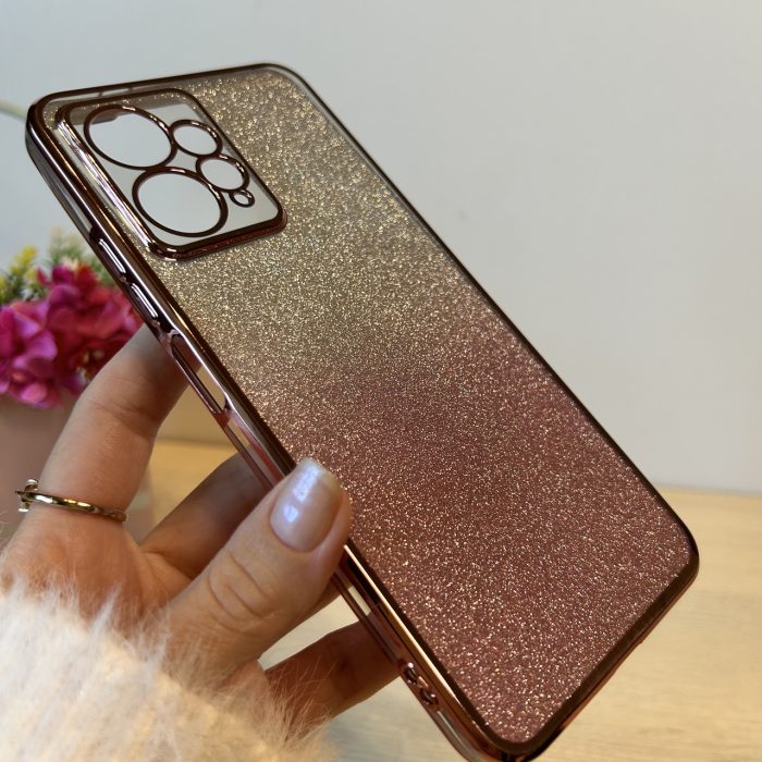 Чохол на xiaomi redmi Note 12 4g силіконова жіноча накладка блискучий градієнт рожевий - Зображення 6