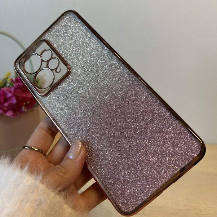 Чохол на xiaomi redmi Note 12 4g силіконова жіноча накладка блискучий градієнт рожевий - Зображення 5