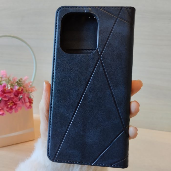 Чохол для Xiaomi redmi Note 14 4g книжка підставка з магнітом і кишенями для карток (чорний) - Зображення 10
