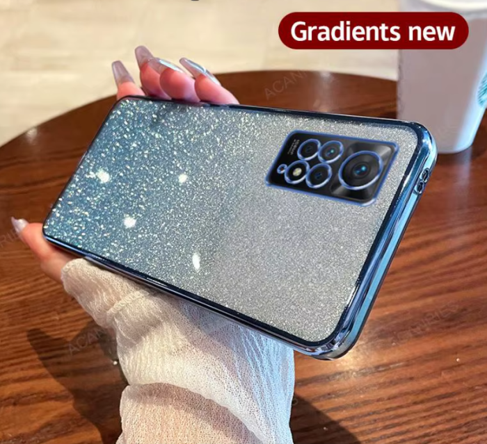 Чехол для xiaomi redmi Note 11 pro женский силиконовый блестящий (розовый) - Зображення 10