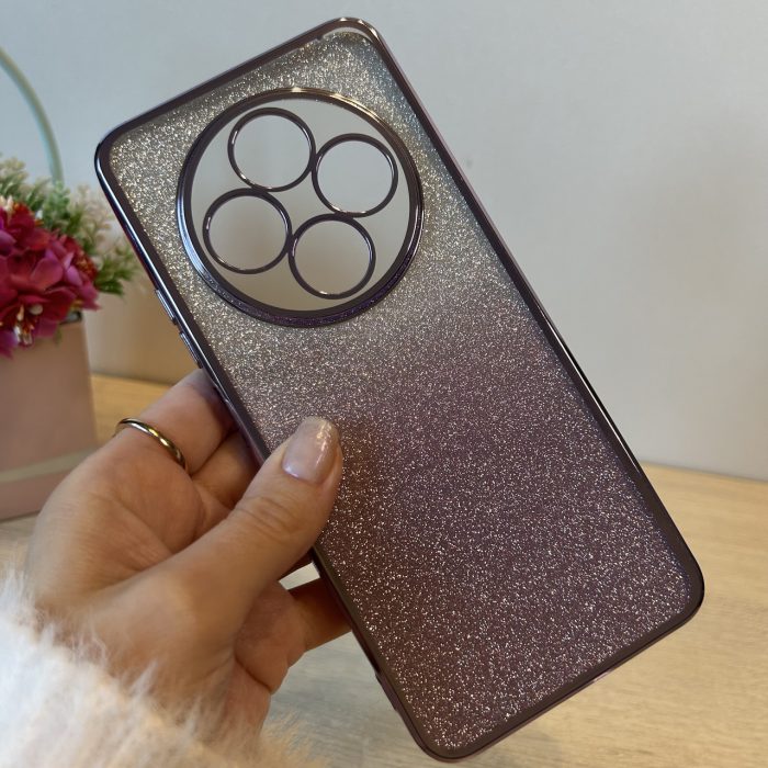 Чохол для xiaomi redmi 14c силіконова жіноча накладка блискучий градієнт фіолетовий - Зображення 4