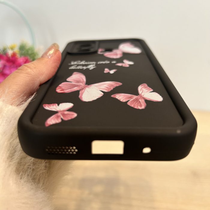 Чохол для xiaomi redmi 12c силіконовий з малюнком TPU Pictures Case чорний з метеликами - Зображення 9