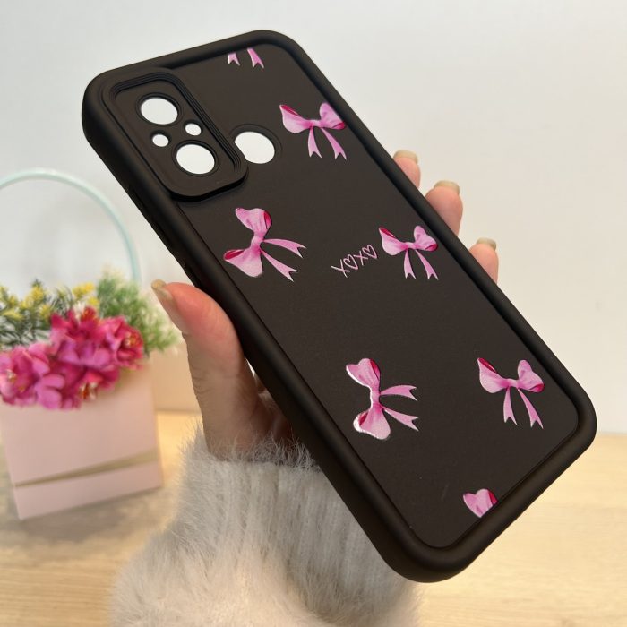 Чохол для xiaomi redmi 12c силіконовий з малюнком TPU Pictures Case чорний із бантиками - Зображення 4