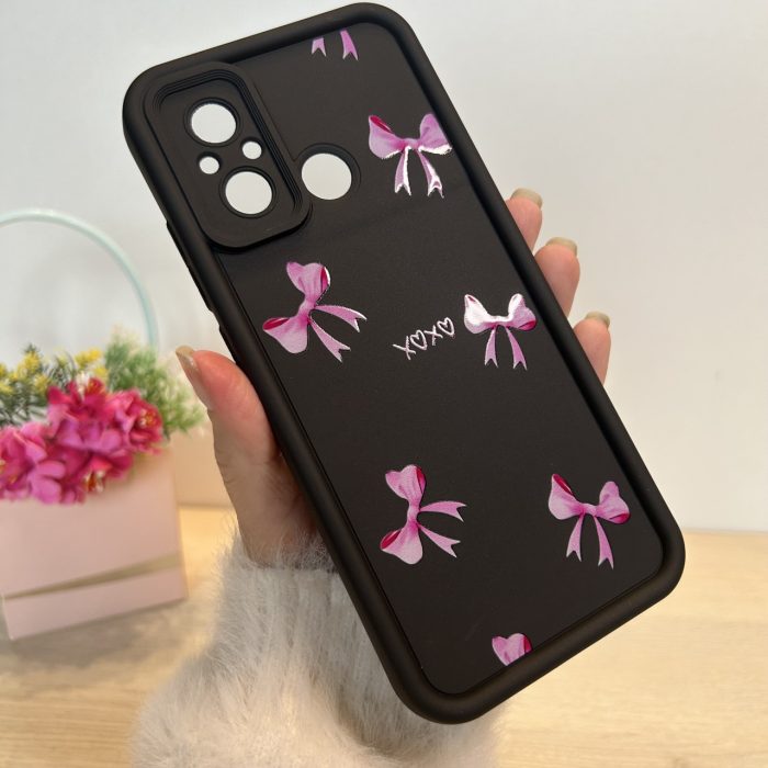 Чохол для xiaomi redmi 12c силіконовий з малюнком TPU Pictures Case чорний із бантиками - Зображення 5
