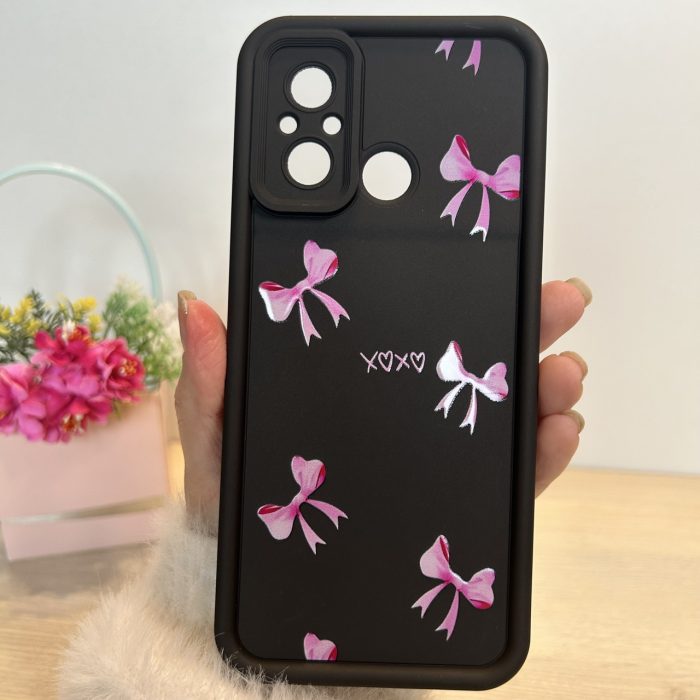 Чохол для xiaomi redmi 12c силіконовий з малюнком TPU Pictures Case чорний із бантиками - Зображення 2
