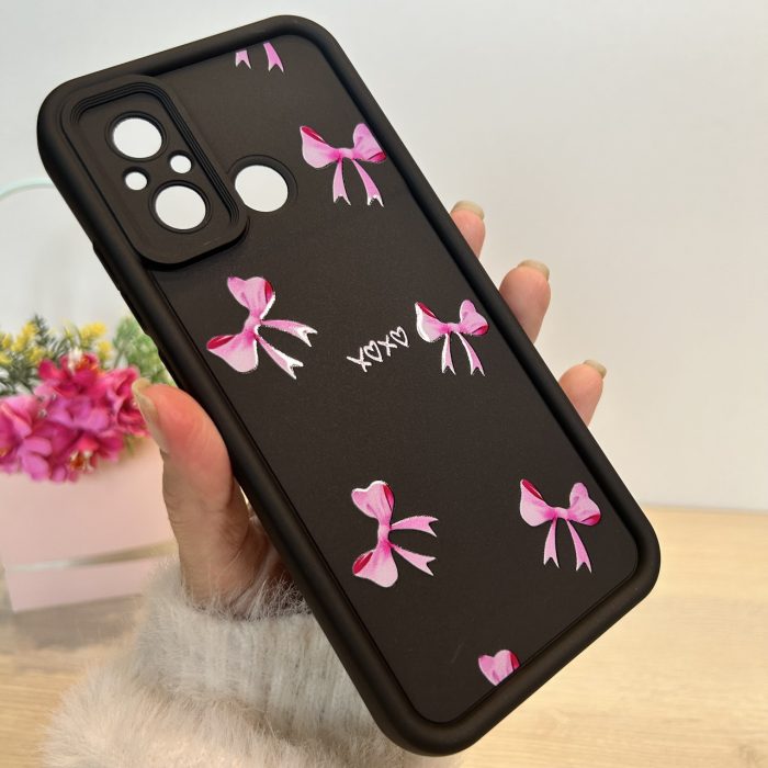 Чохол для xiaomi redmi 12c силіконовий з малюнком TPU Pictures Case чорний із бантиками - Зображення 7