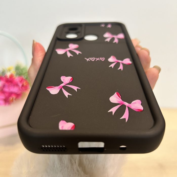 Чохол для xiaomi redmi 12c силіконовий з малюнком TPU Pictures Case чорний із бантиками - Зображення 8