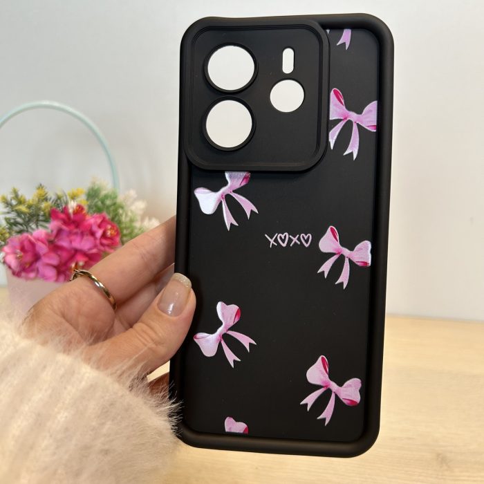 Чохол для Xiaomi redmi Note 14 4g силіконовий з малюнком TPU Pictures Case чорний з бантиками - Зображення 2