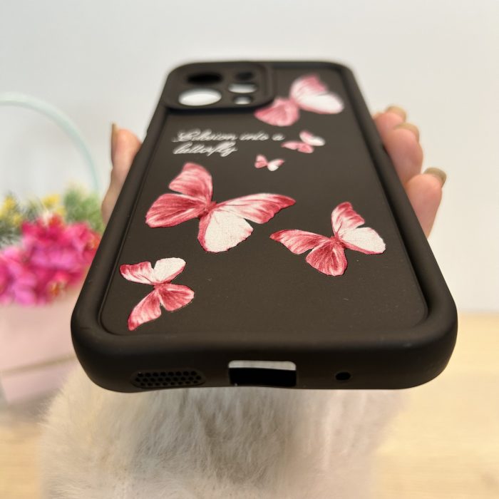 Чохол для xiaomi redmi 12 силіконовий з малюнком TPU Pictures Case чорний з метеликами - Зображення 7